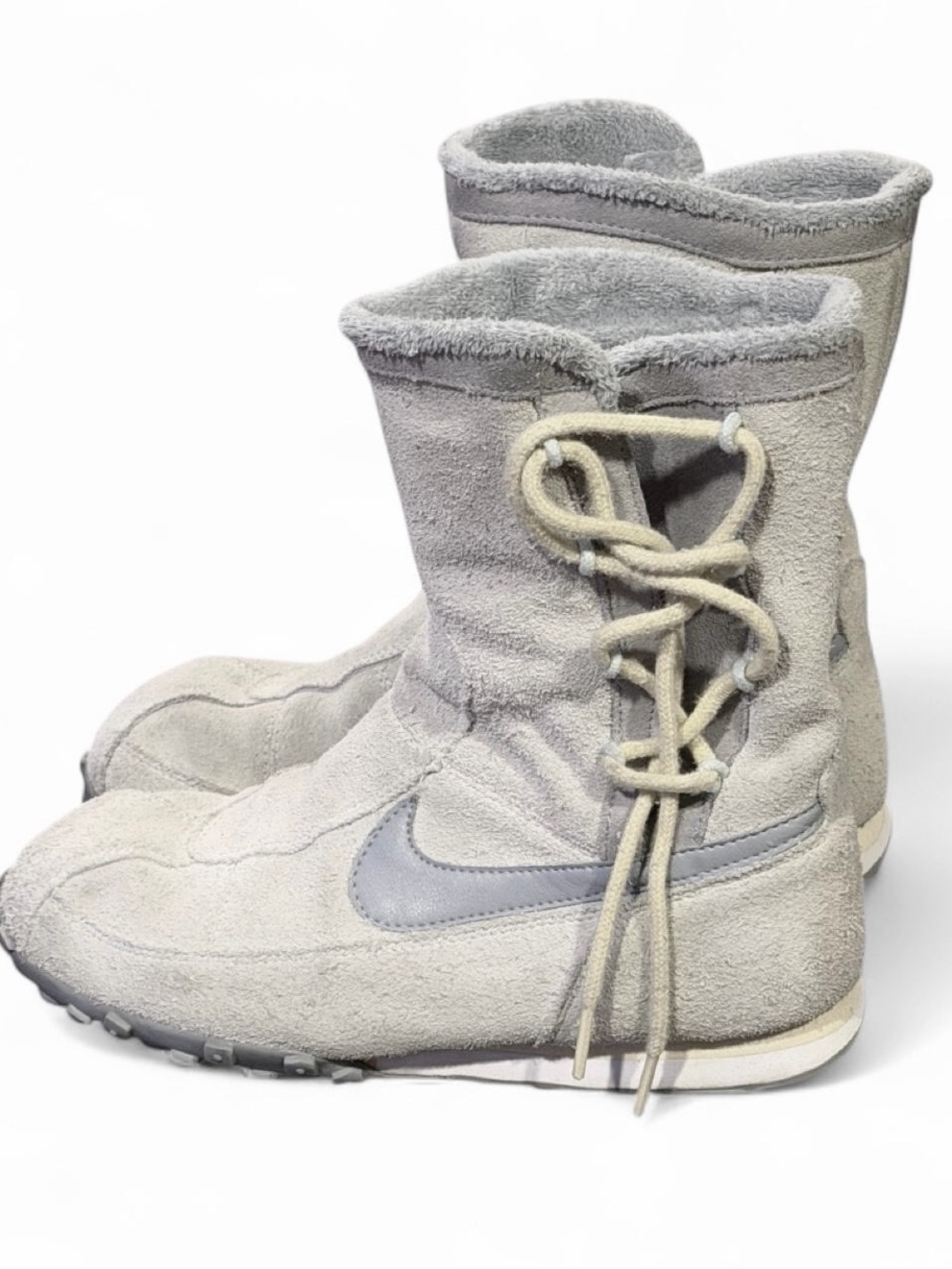 NIKE Sakami Boots Light Blue Yellow Side Lace Up Size 6Y / 7W’s